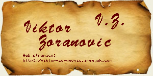 Viktor Zoranović vizit kartica